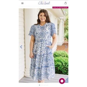 NWT | Blue and White Eyelet Dress | 2XL